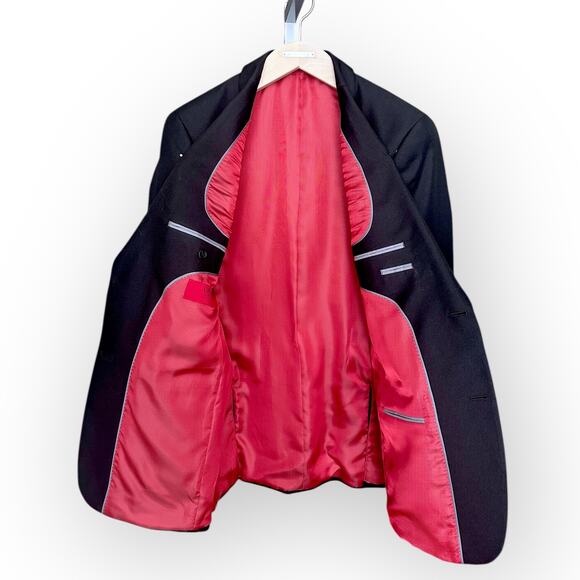 Alfani Slim Fit Blazer Jacket, Dress Shirt and Tie, Size 42L, Black - Picture 2 of 12